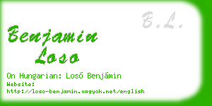 benjamin loso business card